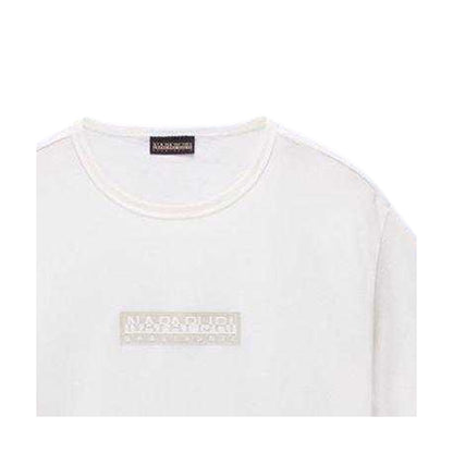 White - Side - Napapijri Childrens-Kids Box Logo T-Shirt
