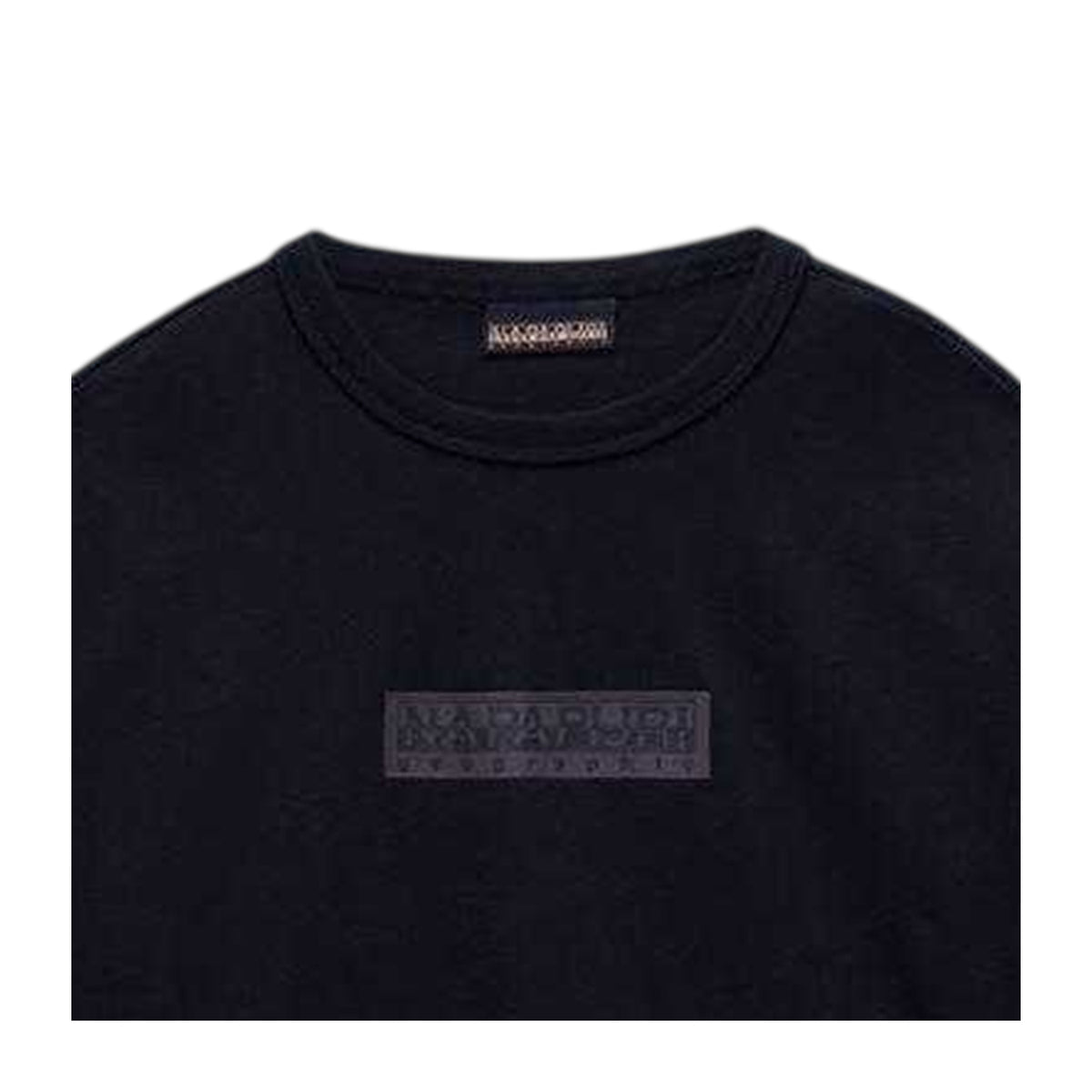 Black - Side - Napapijri Childrens-Kids Box Logo T-Shirt