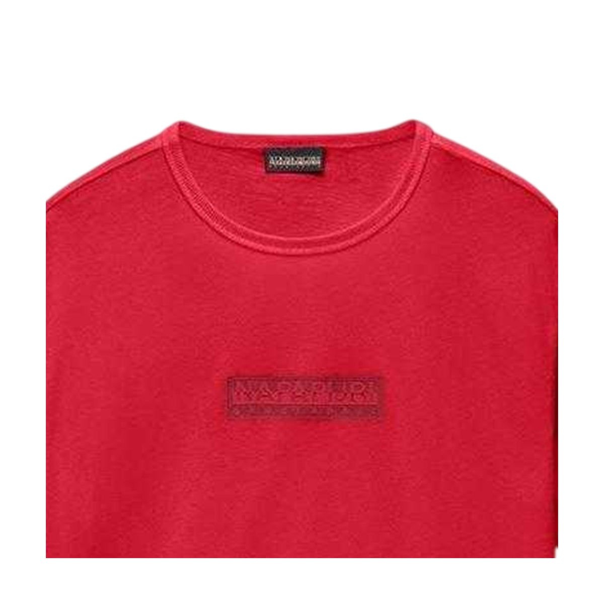 Red - Side - Napapijri Childrens-Kids Box Logo T-Shirt