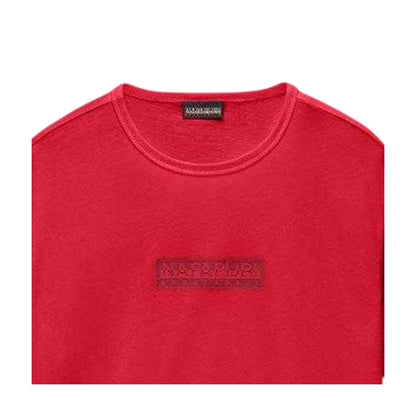 Red - Side - Napapijri Childrens-Kids Box Logo T-Shirt