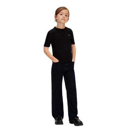 Black - Lifestyle - Calvin Klein Childrens-Kids Jeans T-Shirt