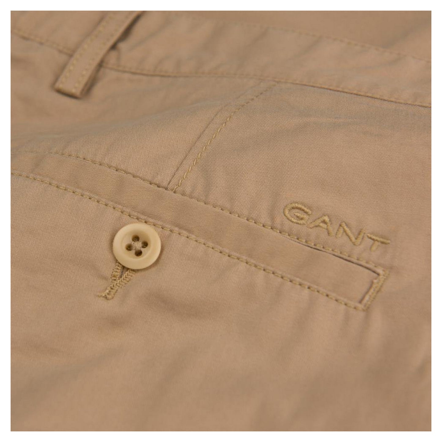 Khaki Brown - Side - Gant Mens Archive Shield Relaxed Fit Chino Shorts