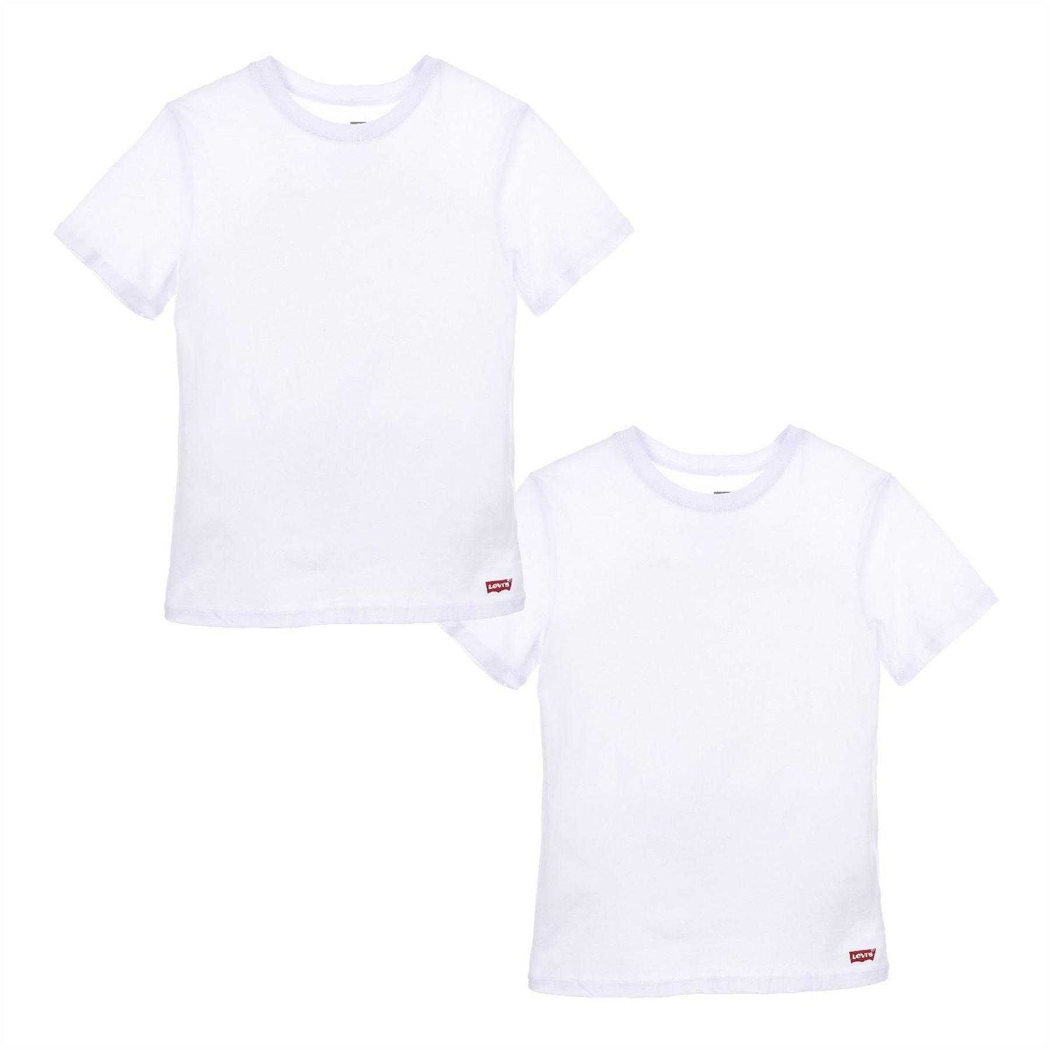 White - Front - Levis Childrens-Kids Single Jersey T-Shirt (Pack of 2)