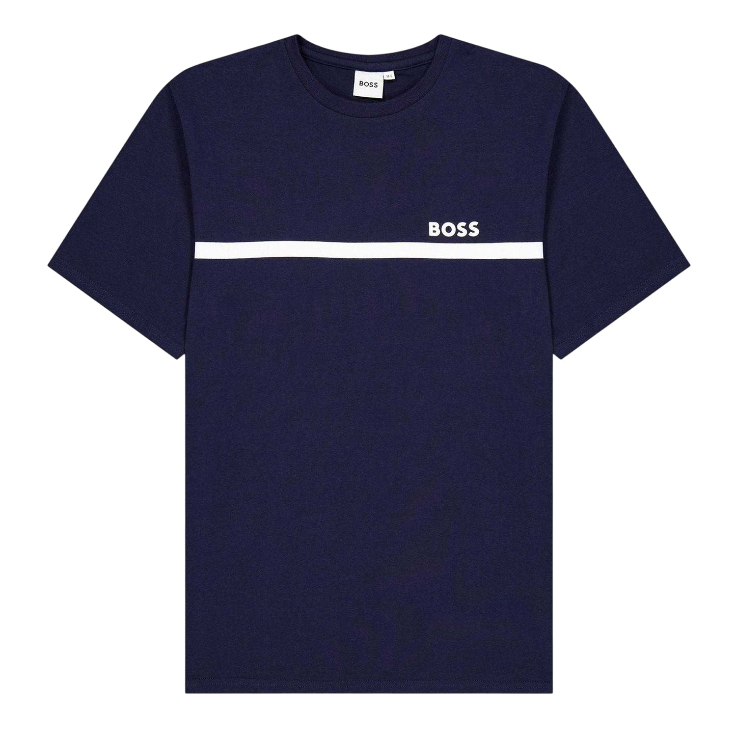 Navy - Front - Boss Childrens-Kids Regular T-Shirt