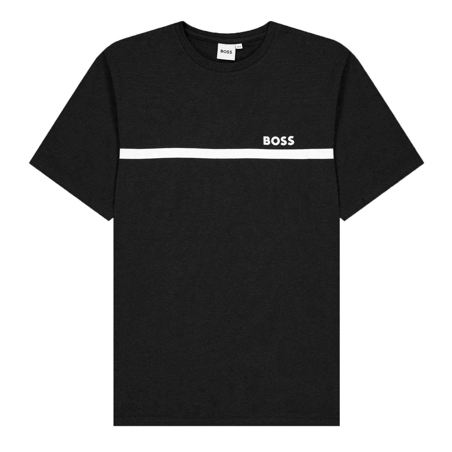 Black - Front - Boss Childrens-Kids Regular T-Shirt