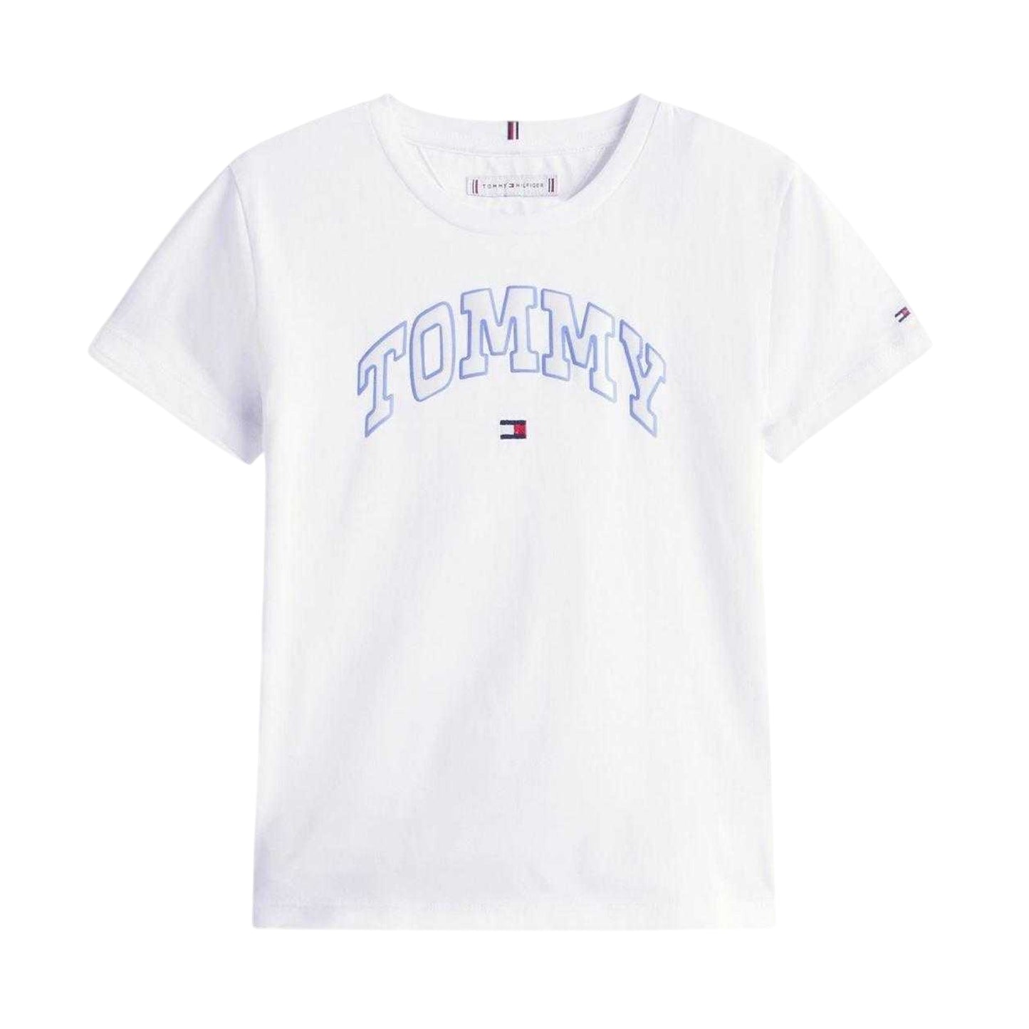 White - Front - Tommy Hilfiger Childrens-Kids T-Shirt