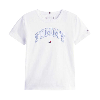 White - Front - Tommy Hilfiger Childrens-Kids T-Shirt