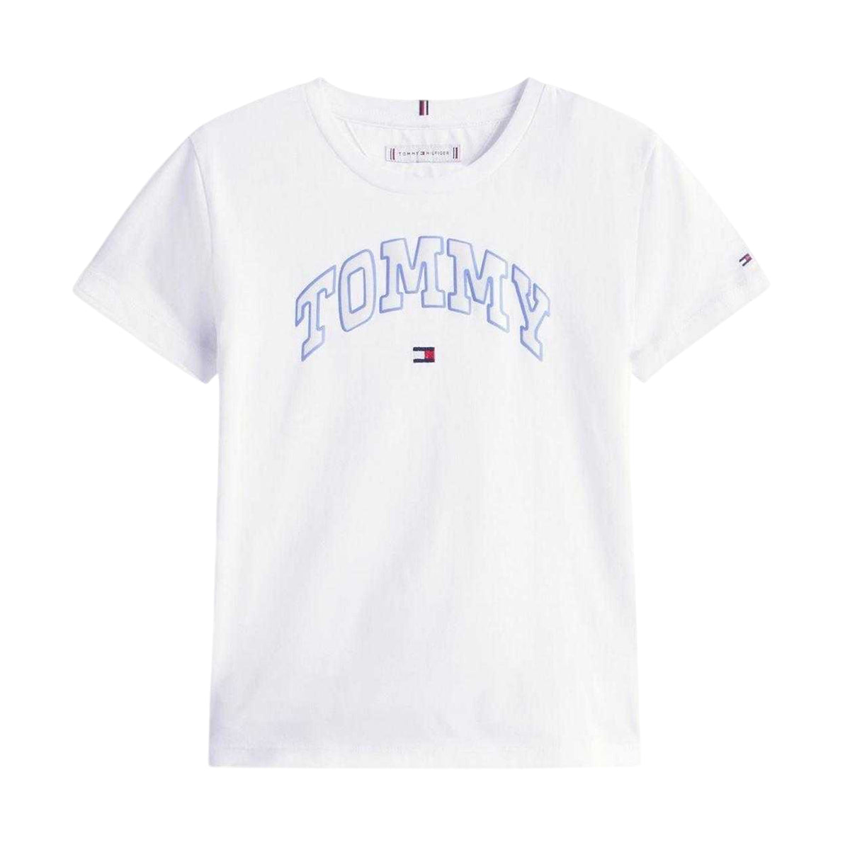 White - Front - Tommy Hilfiger Childrens-Kids T-Shirt