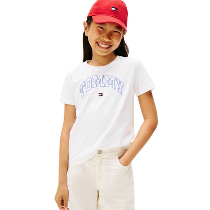White - Side - Tommy Hilfiger Childrens-Kids T-Shirt