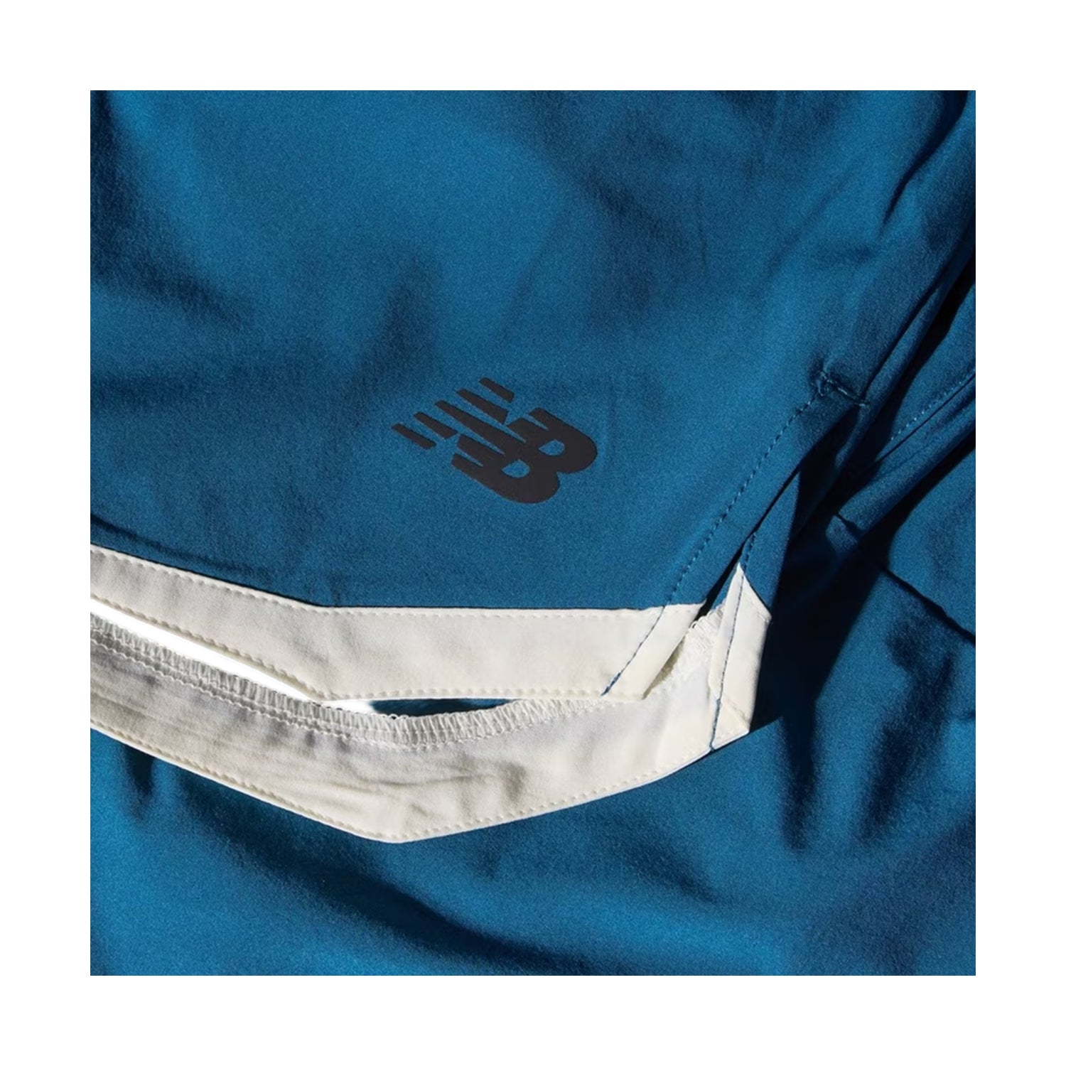 Blue - Side - New Balance Womens-Ladies Trackside Split Hem Running Shorts