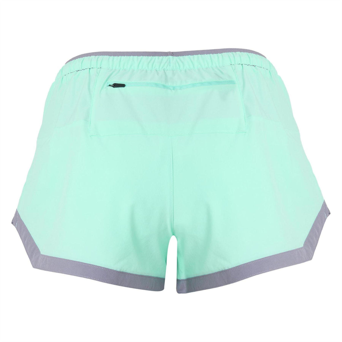Mint - Back - New Balance Womens-Ladies Trackside Split Hem Running Shorts
