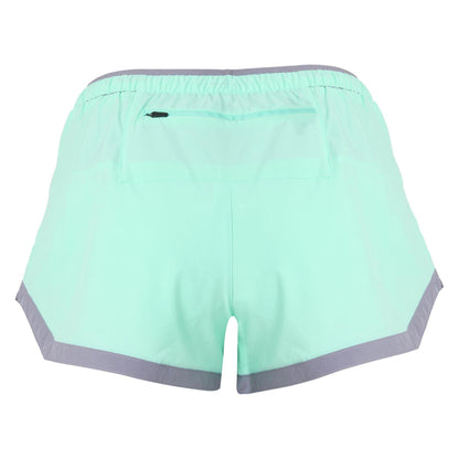Mint - Back - New Balance Womens-Ladies Trackside Split Hem Running Shorts