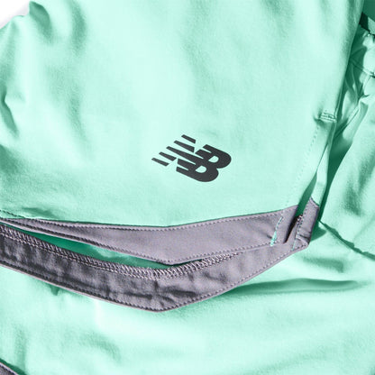 Mint - Side - New Balance Womens-Ladies Trackside Split Hem Running Shorts