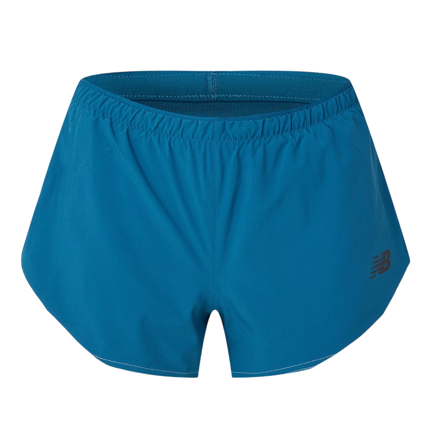 Blue - Front - New Balance Womens-Ladies Trackside Split Hem Running Shorts