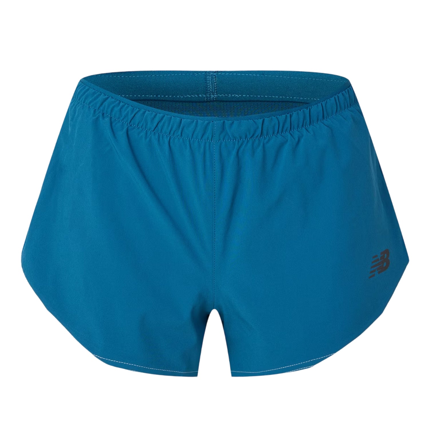 Blue - Front - New Balance Womens-Ladies Trackside Split Hem Running Shorts