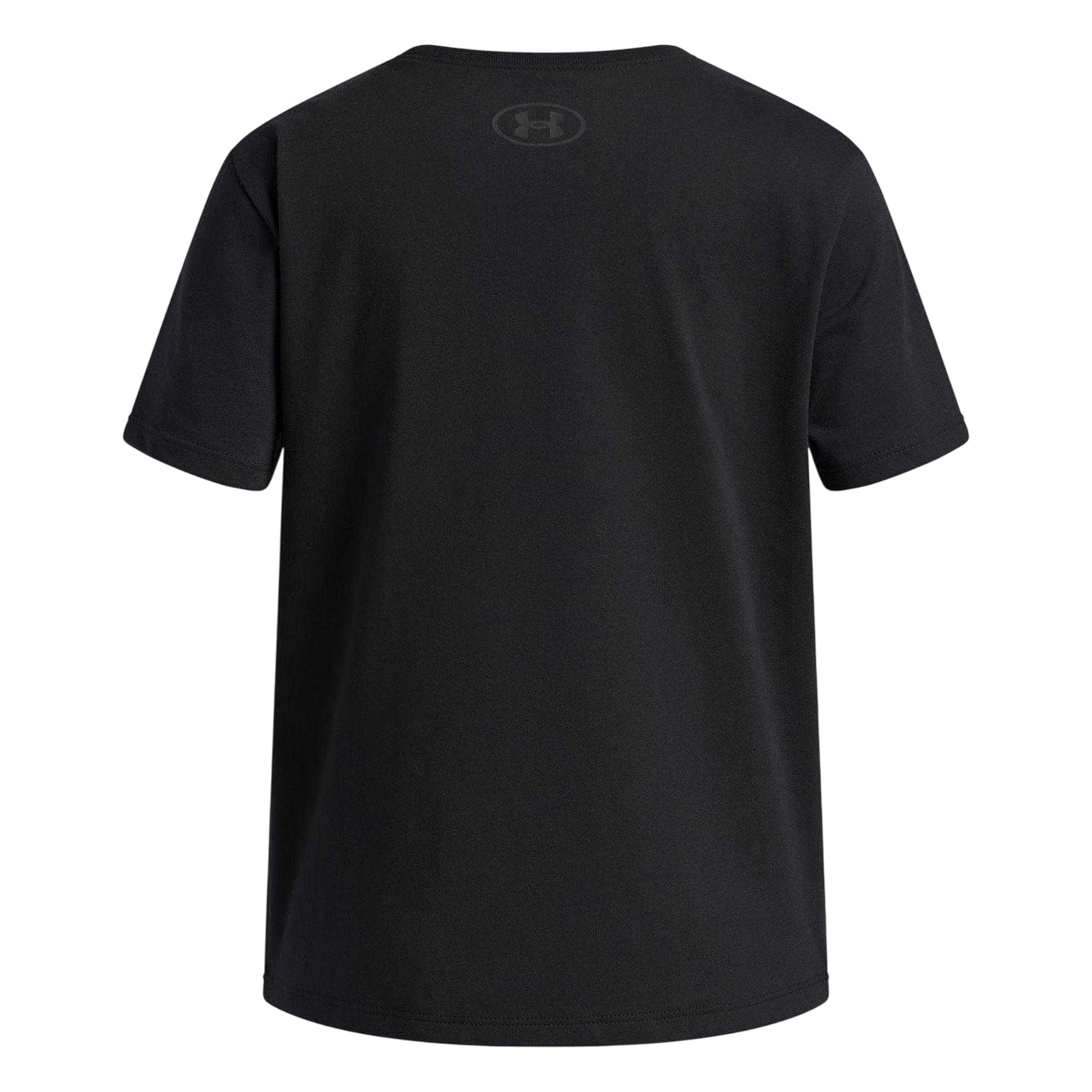Black - Back - Under Armour Childrens-Kids Rival T-Shirt