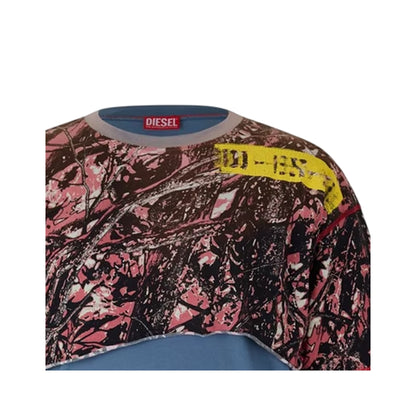 Multicoloured Camo - Side - Diesel Mens Camouflage T-Shirt