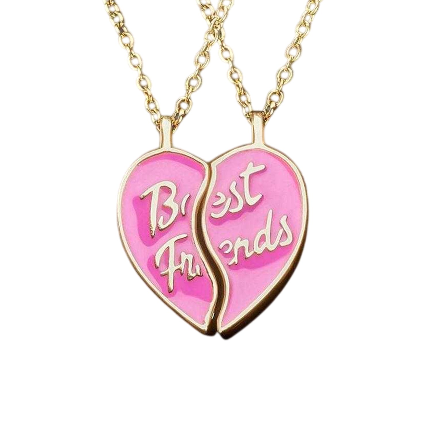 Pink-Gold - Back - Chiara Ferragni Womens-Ladies Stainless Steel Heart Necklace & Pendant