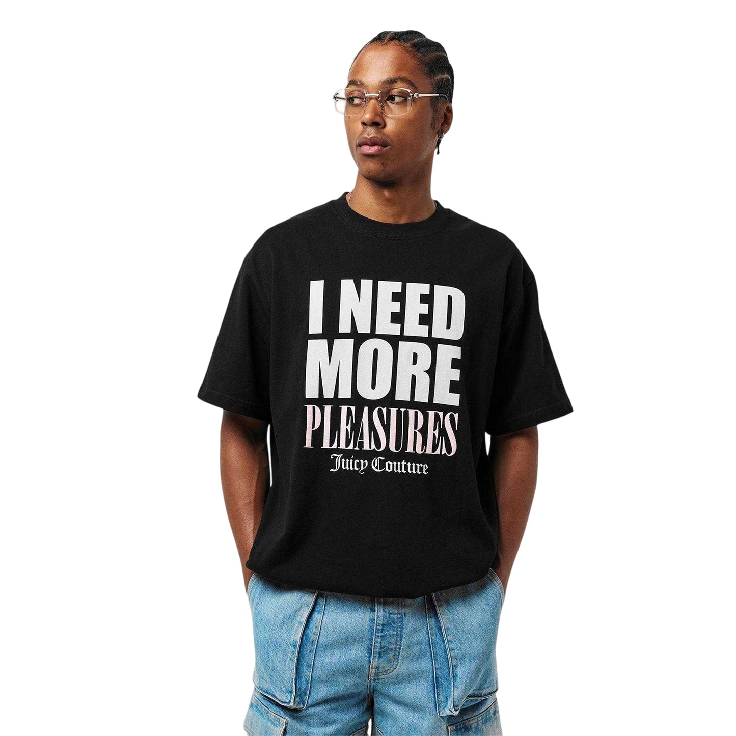 Black - Lifestyle - Juicy Couture Unisex Adult More Pleasure Oversized T-Shirt