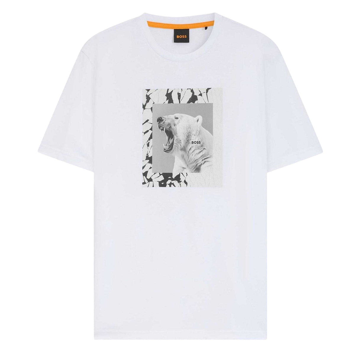 White - Front - Boss Mens Lupo Short-Sleeved T-Shirt
