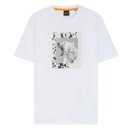 White - Front - Boss Mens Lupo Short-Sleeved T-Shirt