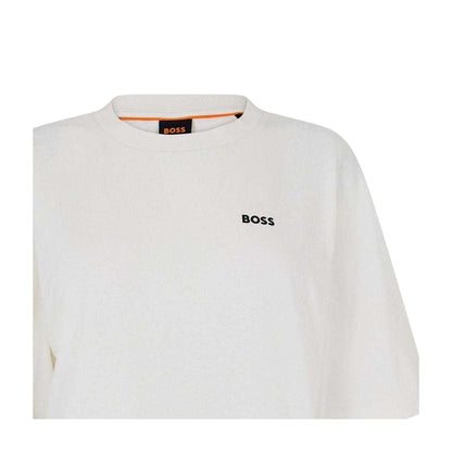 White - Side - Boss Mens Embroidered Logo Regular T-Shirt