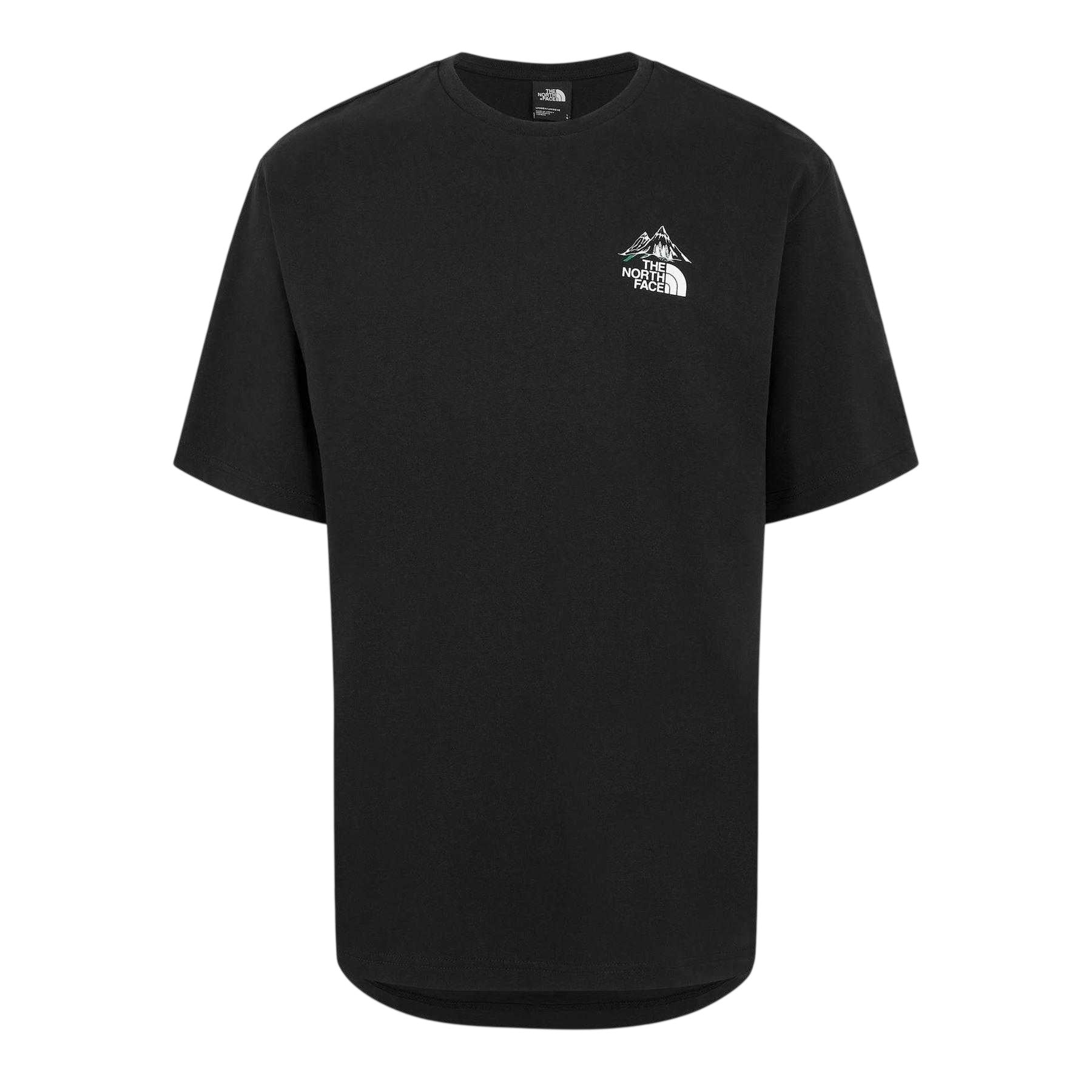 Black - Front - The North Face Mens Graphic Print Oversized T-Shirt