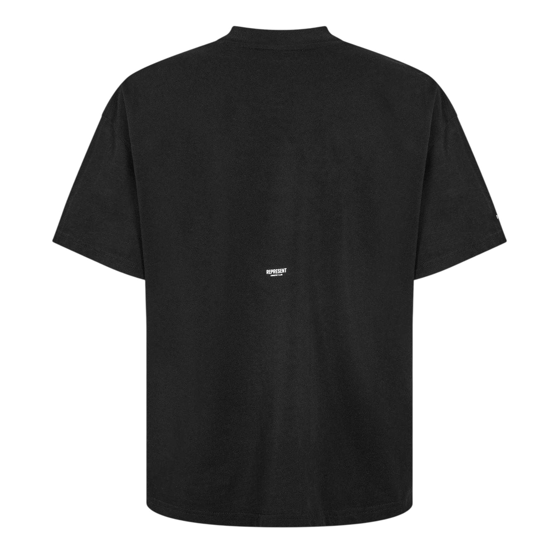 Jet Black - Back - Represent Mens Owners Club Oversized Short-Sleeved T-Shirt