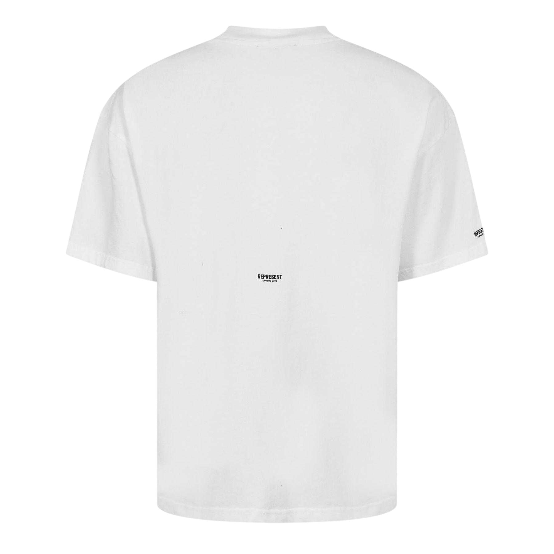 White - Back - Represent Mens Owners Club Oversized Short-Sleeved T-Shirt