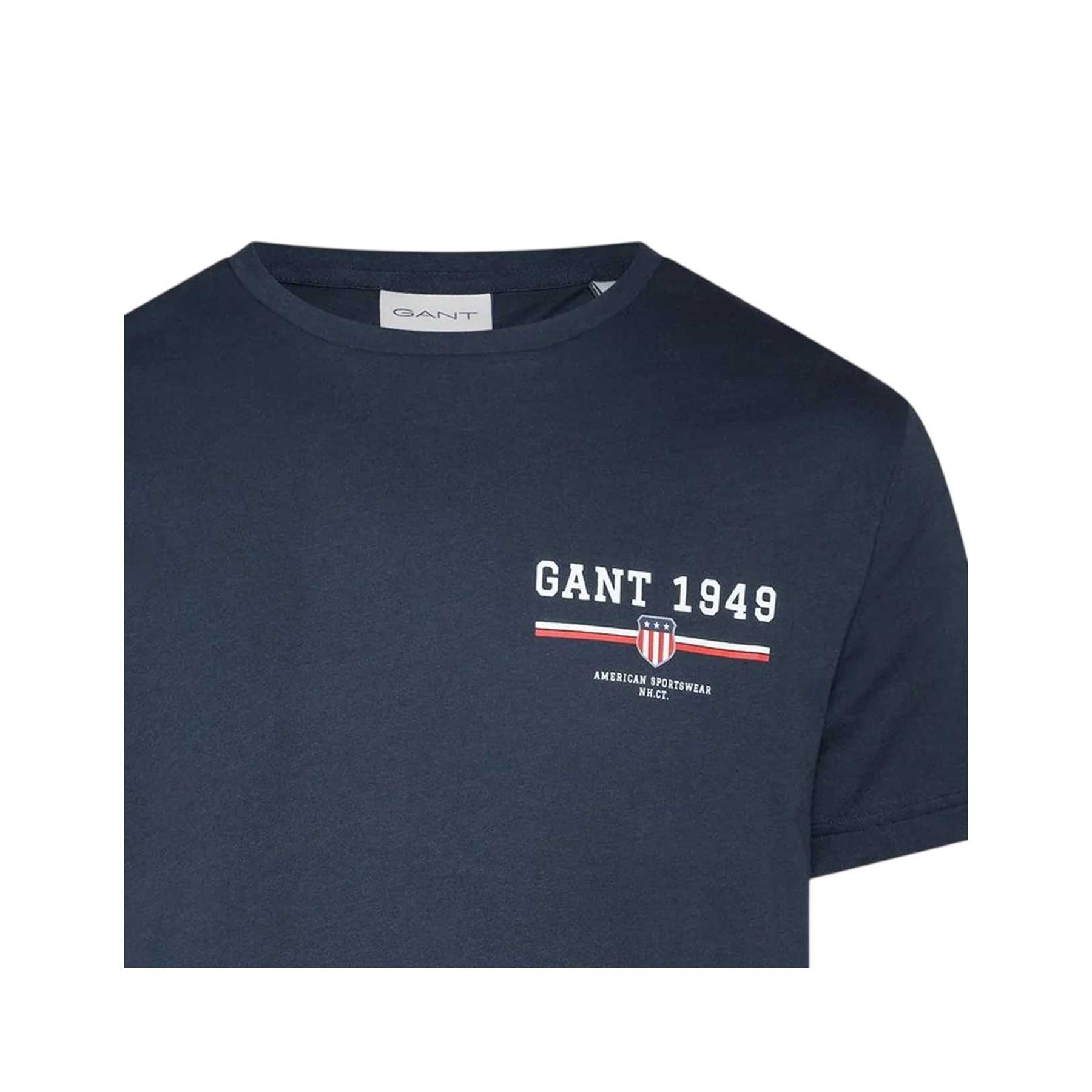 Marine - Side - Gant Mens 1949 Regular T-Shirt