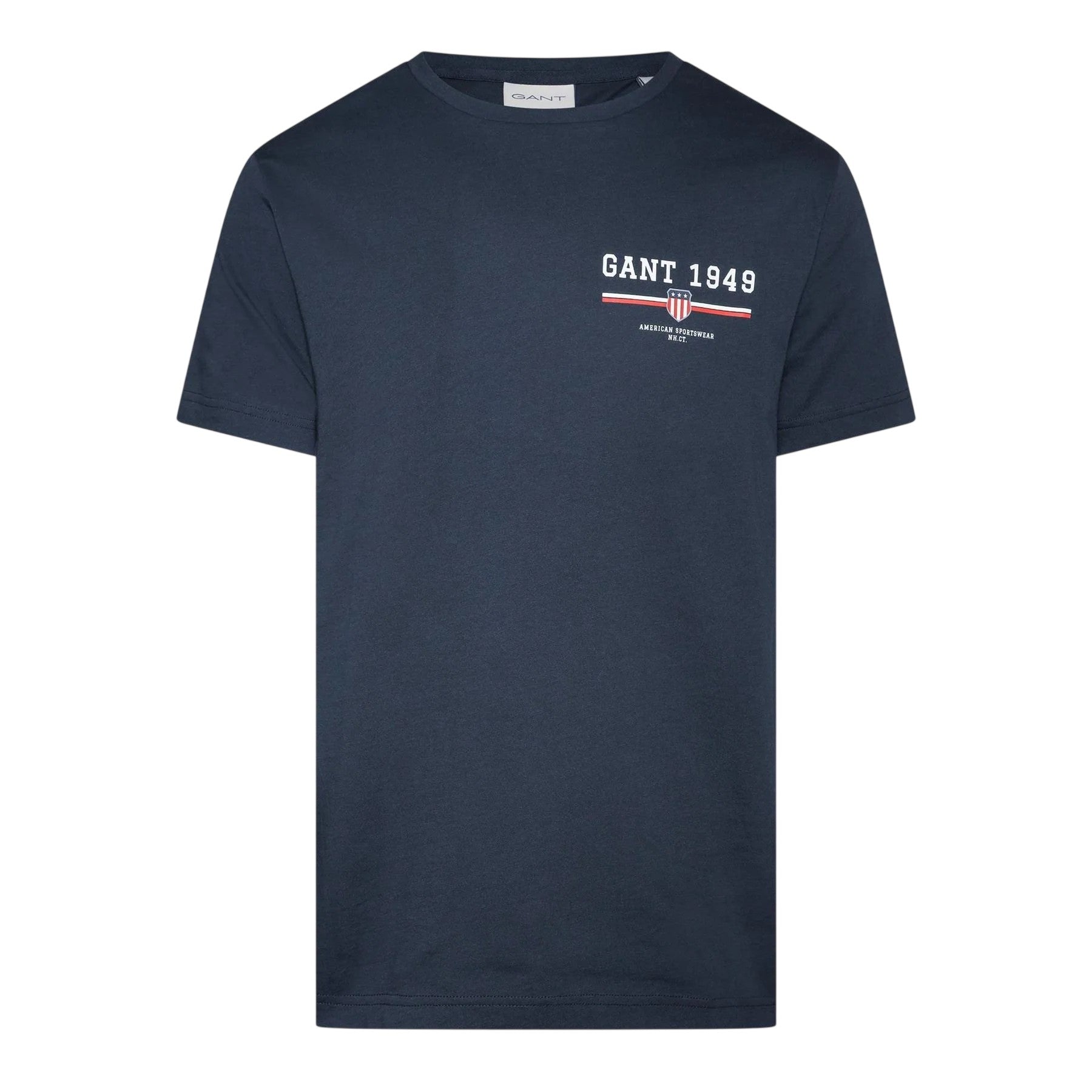 Marine - Front - Gant Mens 1949 Regular T-Shirt