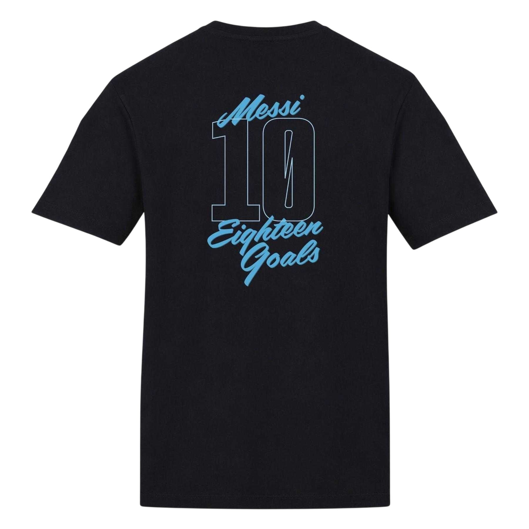 Black - Back - AWD Mens Messi Fan T-Shirt