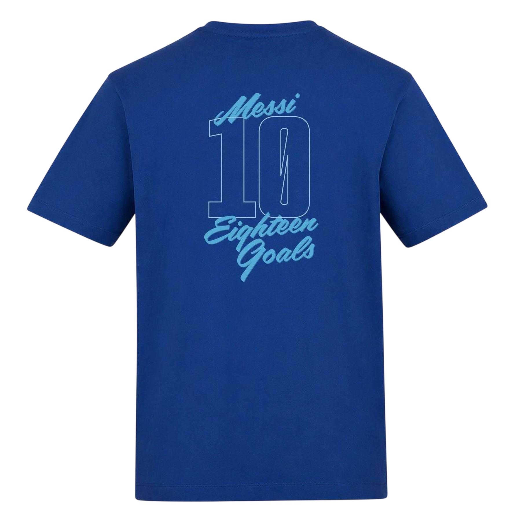 Blue - Back - AWD Mens Messi Fan T-Shirt