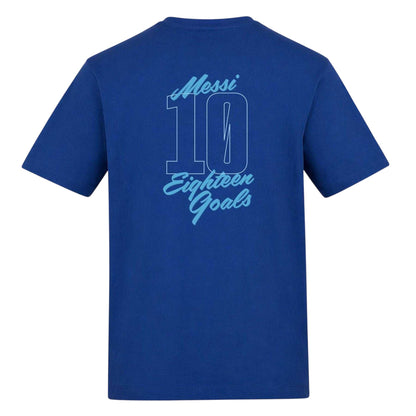 Blue - Back - AWD Mens Messi Fan T-Shirt