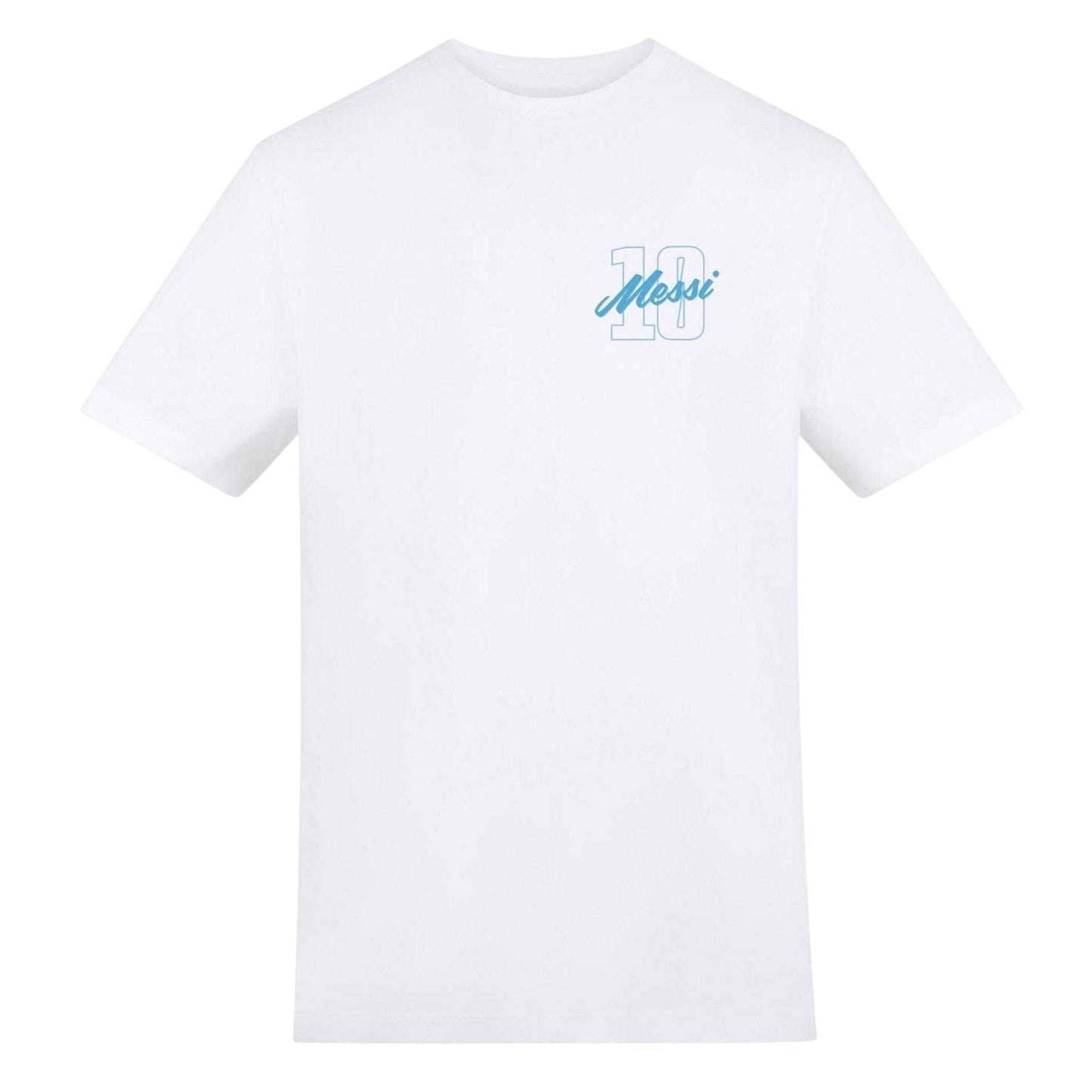 White - Front - AWD Mens Messi Fan T-Shirt