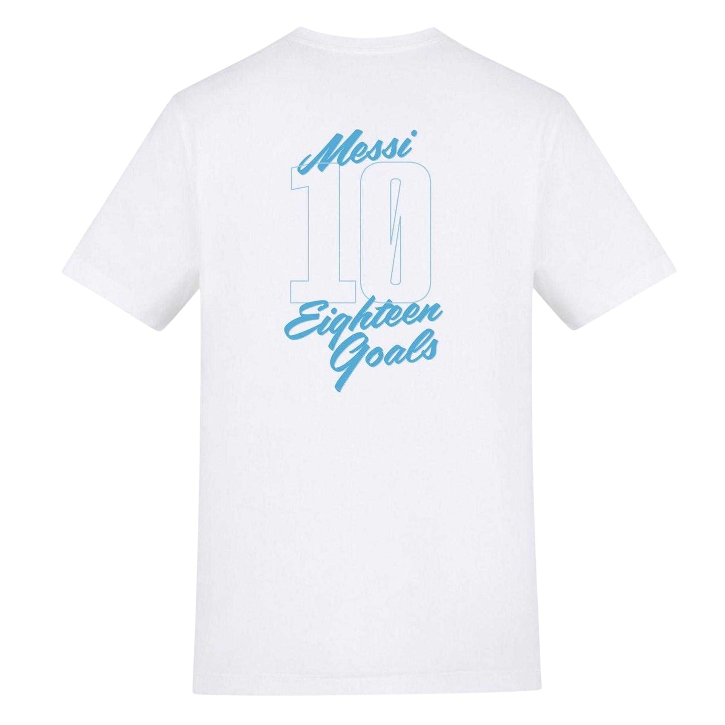 White - Back - AWD Mens Messi Fan T-Shirt