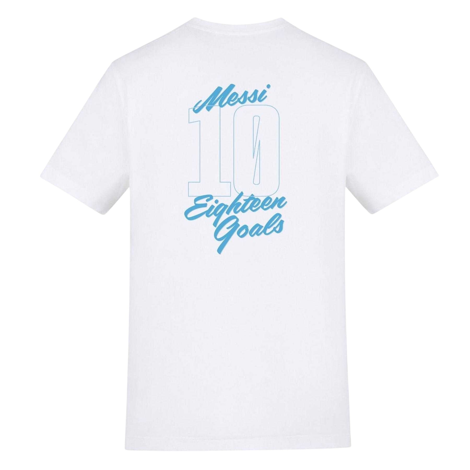 White - Back - AWD Mens Messi Fan T-Shirt