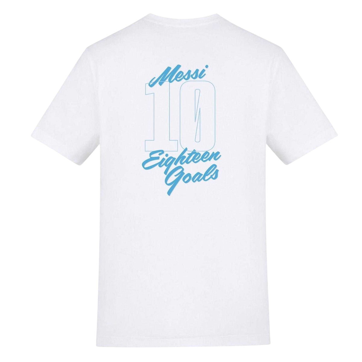 White - Back - AWD Mens Messi Fan T-Shirt