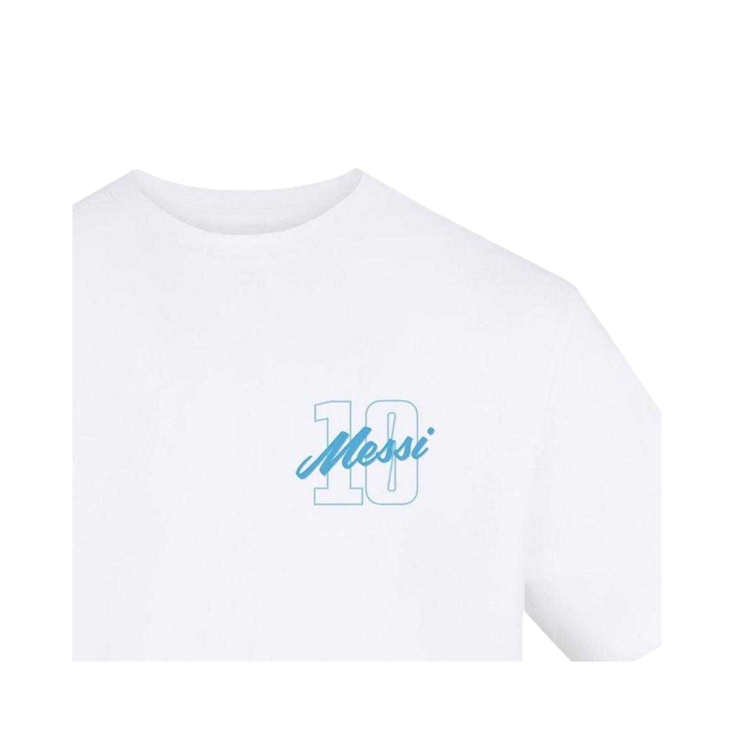 White - Side - AWD Mens Messi Fan T-Shirt
