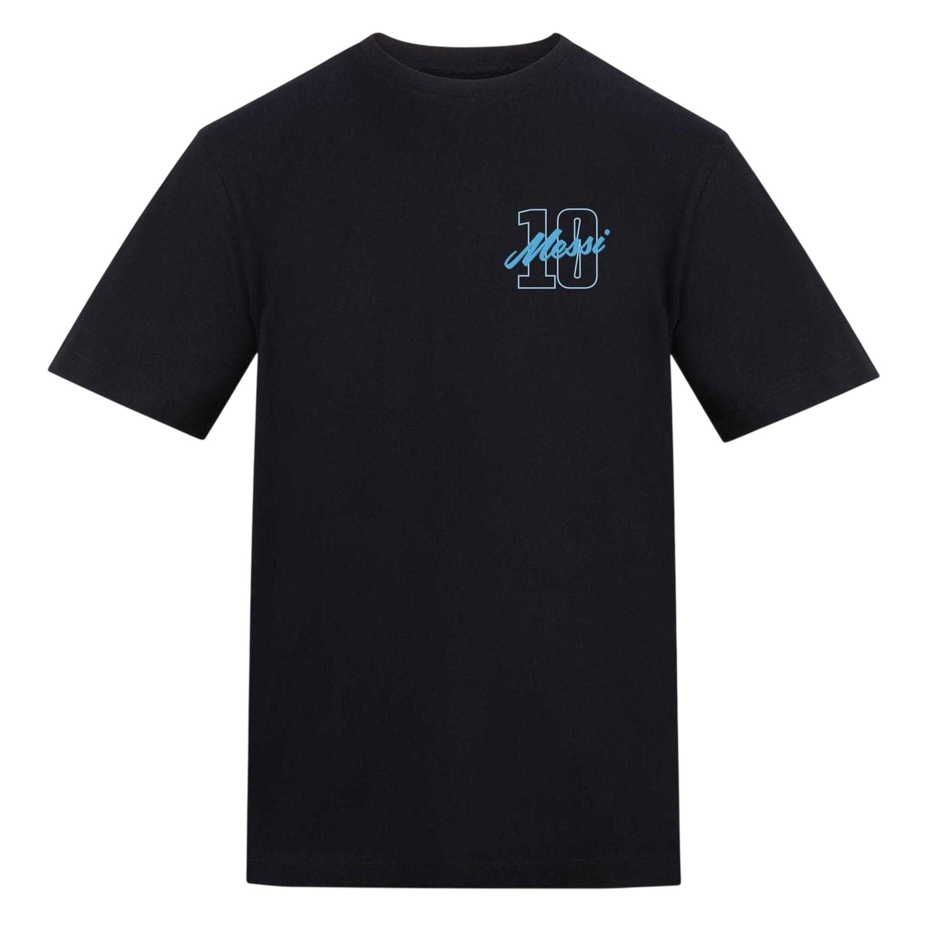 Black - Front - AWD Mens Messi Fan T-Shirt