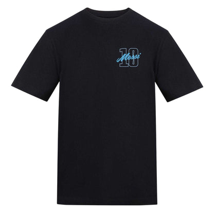 Black - Front - AWD Mens Messi Fan T-Shirt