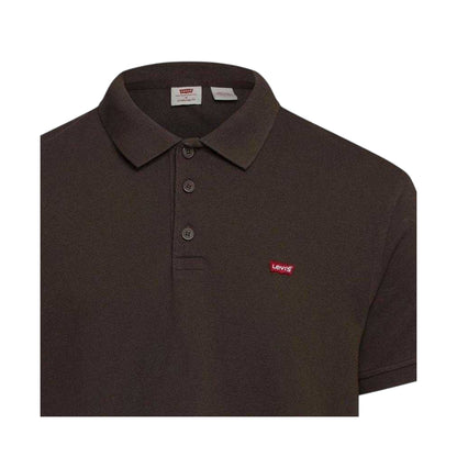 Brown - Side - Levis Mens Housemark Polo Shirt