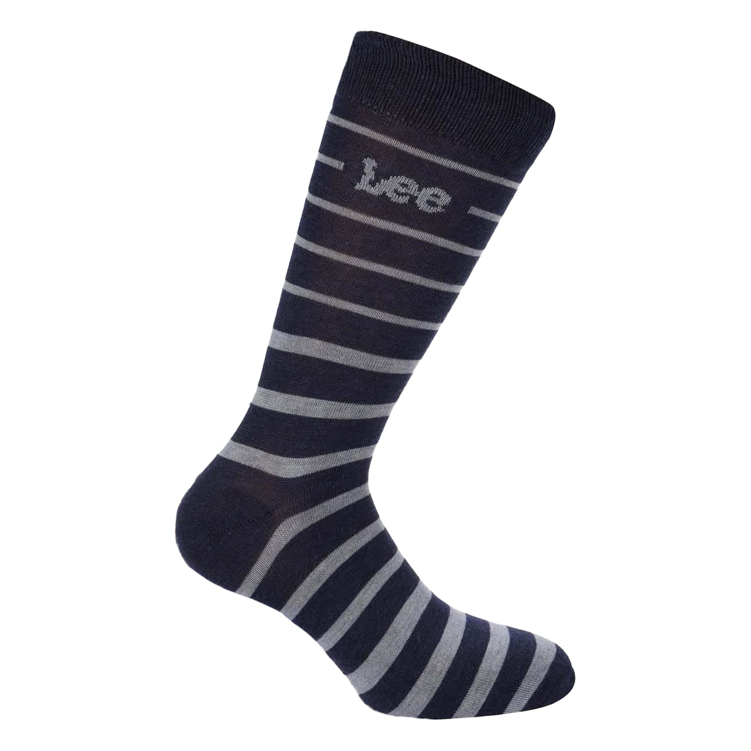 Blue-Orange-Grey - Back - Lee Unisex Adult Logo Socks (Pack of 3)