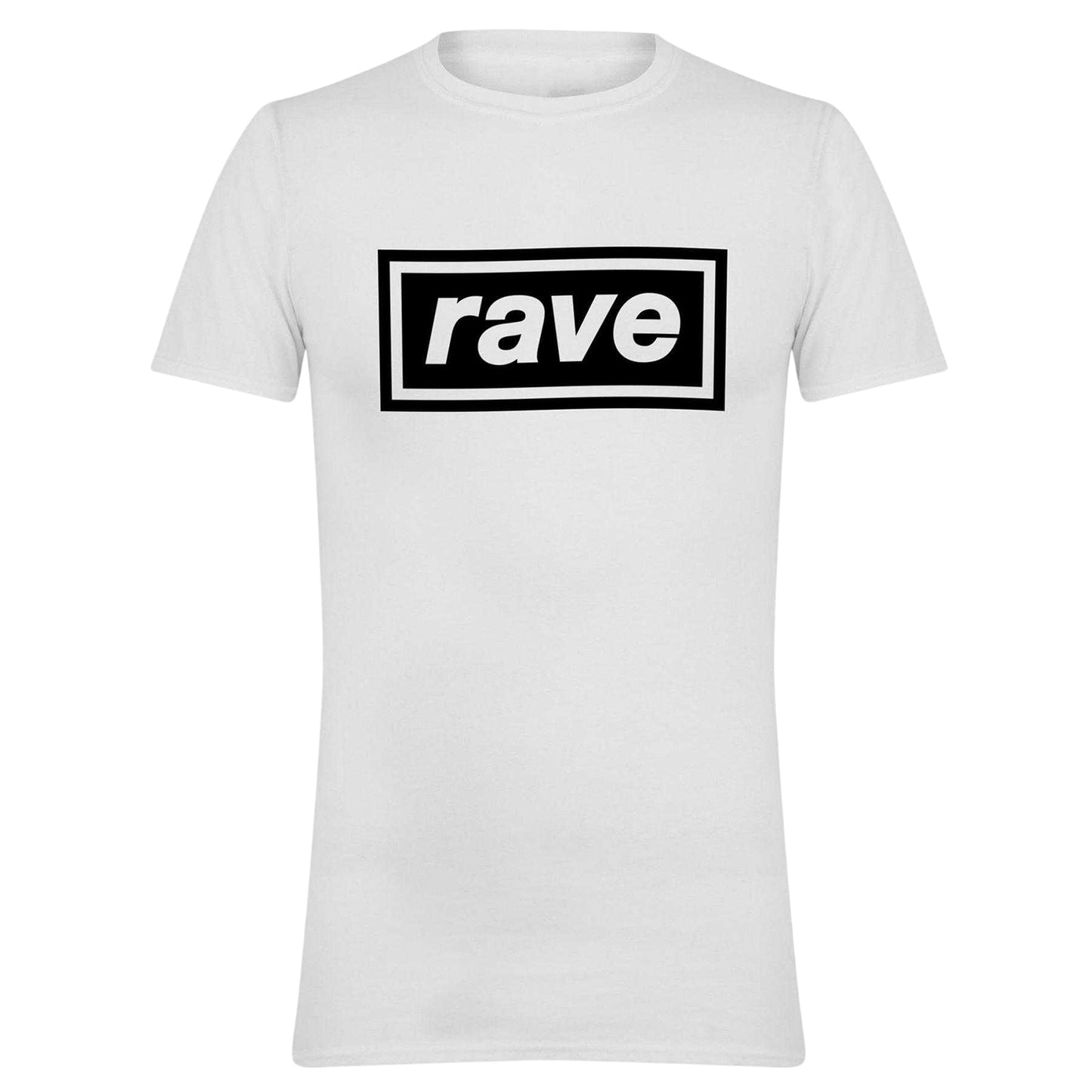 White - Front - AWD Mens Rave T-Shirt
