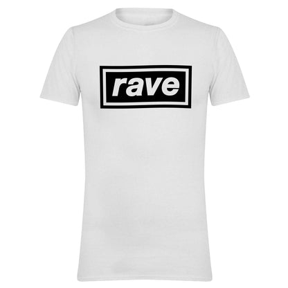 White - Front - AWD Mens Rave T-Shirt