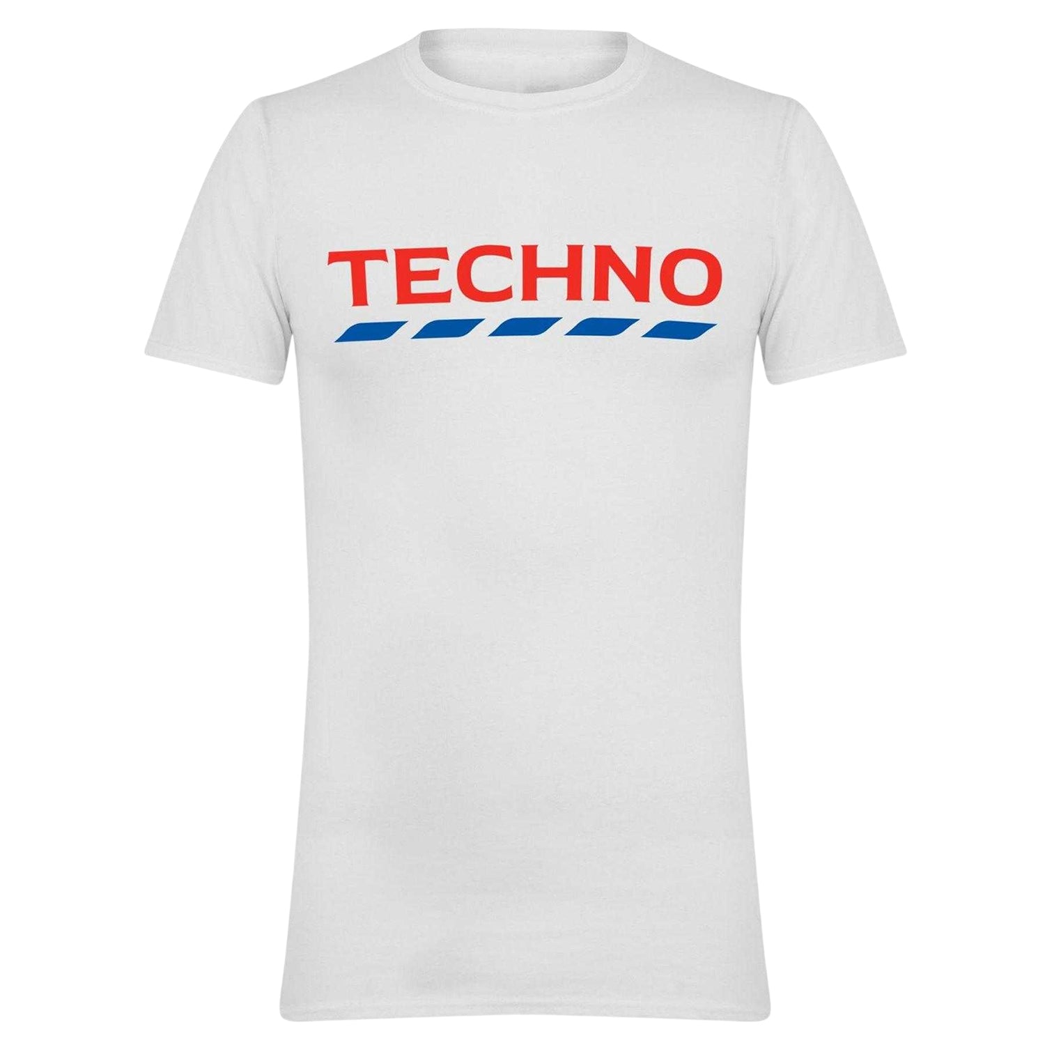 White - Front - AWD Mens Techno T-Shirt