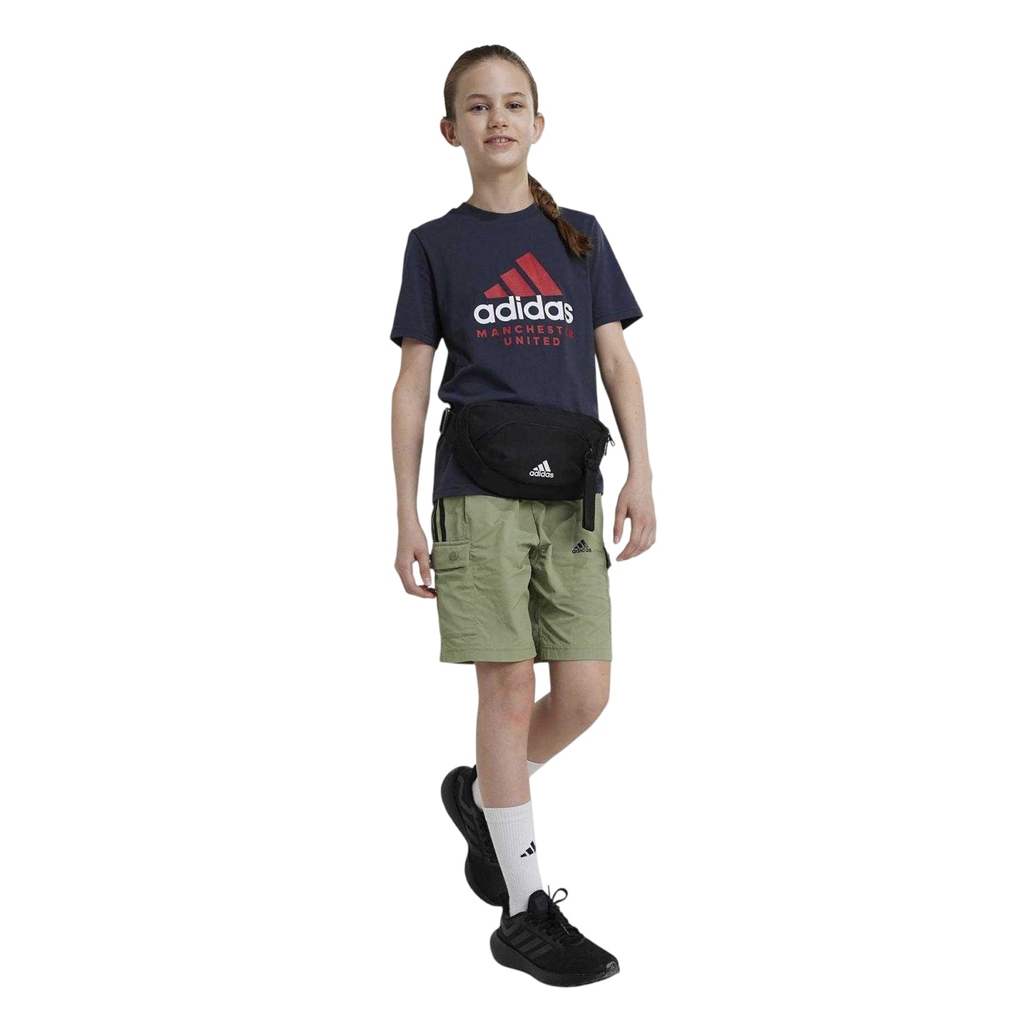 Navy - Lifestyle - Adidas Childrens-Kids Manchester United Cotton T-Shirt