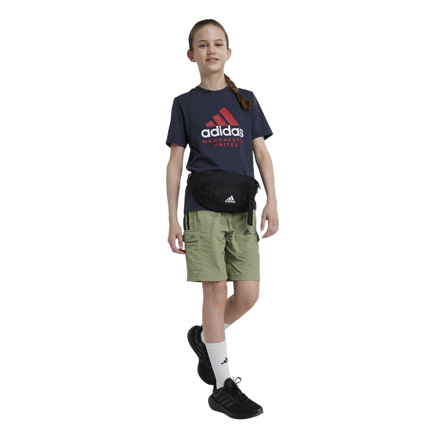 Navy - Lifestyle - Adidas Childrens-Kids Manchester United Cotton T-Shirt