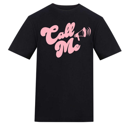 Black - Front - AWD Mens Call Me T-Shirt