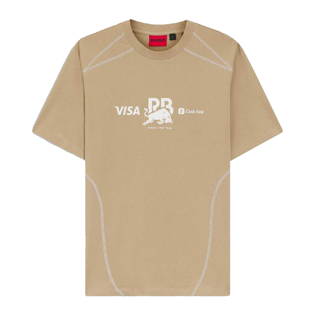Medium Beige - Front - Hugo Unisex Adult Crew Neck Short-Sleeved Competition T-Shirt